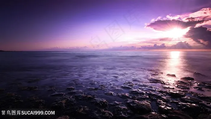 黄昏湖畔美景壁纸