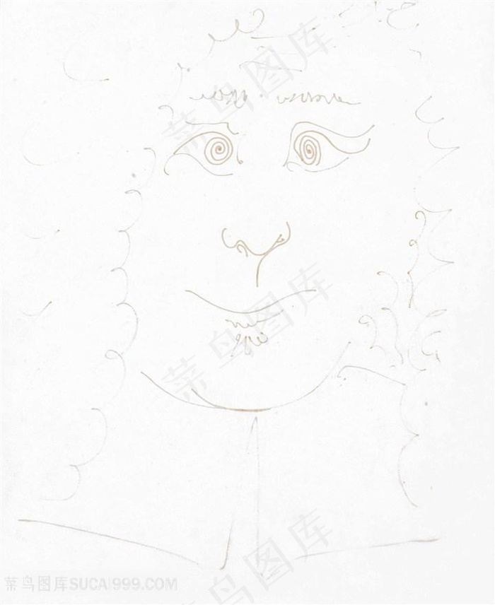 毕加索时尚笑脸唯美装饰画