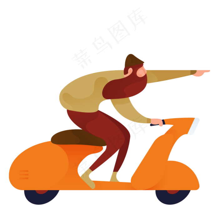 踦小电车人物免抠图