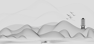 中国风古典中式水墨山水