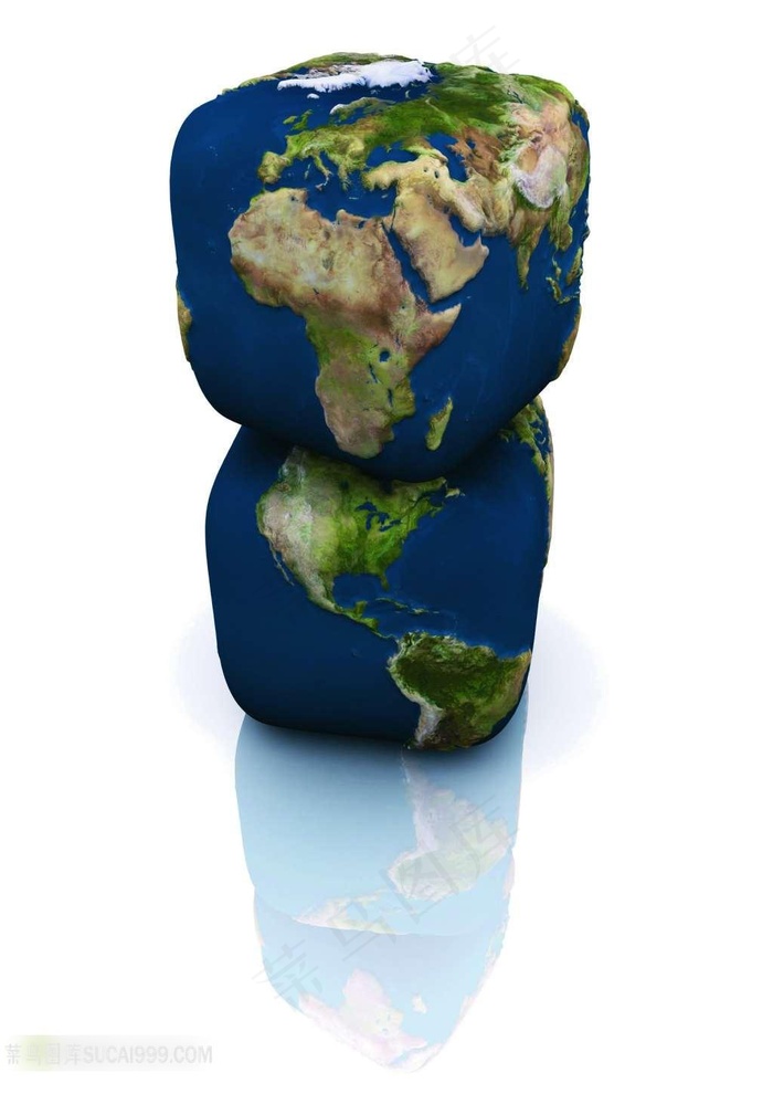 创意方块地球素材