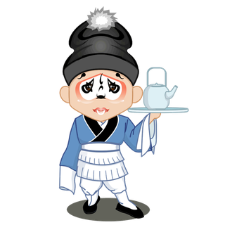 卡通京剧戏剧人物脸谱插画PNG图片 国潮中国风Q版戏剧人物PS素材