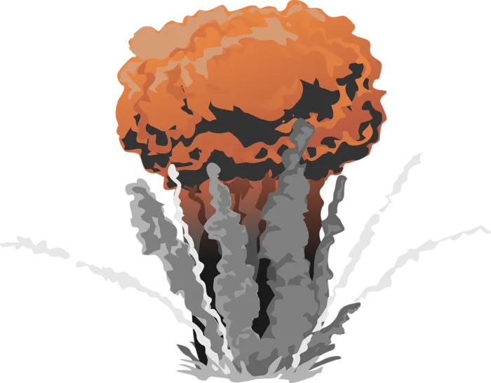 炸弹爆炸烟雾素材卡通