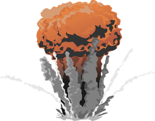 炸弹爆炸烟雾素材卡通