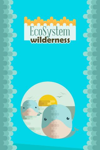 自然风景动物植物扁平矢量插画