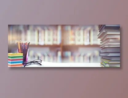 简约小清新图书馆背景高清摄影