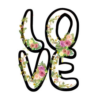 设计love字装饰情人节