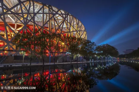 唯美鸟巢夜景风光图片 唯美鸟巢夜景风光图片