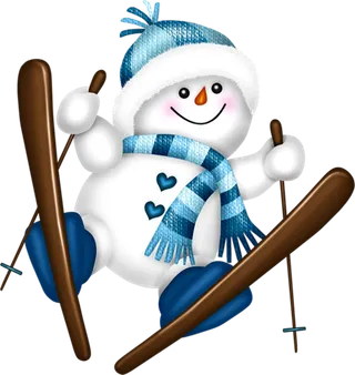 滑雪雪人卡通