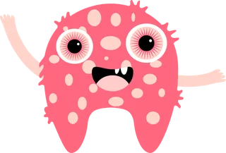 卡通可爱怪兽病毒免扣PNG素材图片 (56)