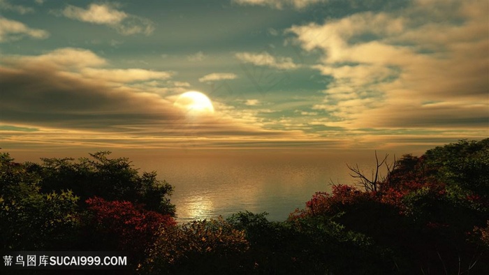 唯美湖畔美景壁纸