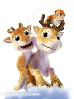 可爱的小鹿兄弟 动漫电影极地大冒险海报 可爱的小鹿兄弟 动漫电影极地大冒险海报