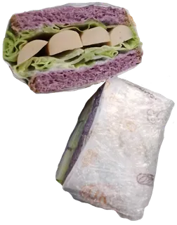 新鲜结球三明治汉堡包生菜紫薯免抠实物实拍摄影元素素材