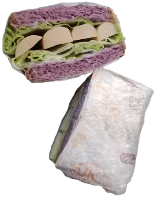 新鲜结球三明治汉堡包生菜紫薯免抠实物实拍摄影元素素材