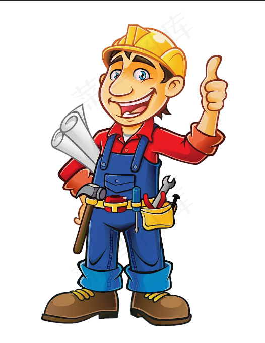 卡通工程工人