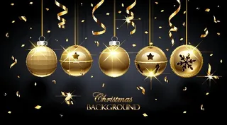 圣诞节圣诞树圣诞老人闪亮装饰电商促销折扣海报