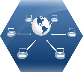 电脑互联卡通简笔科技kv主视觉素材