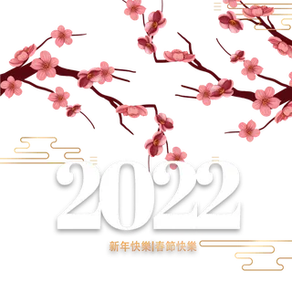 2022新年艺术创意字体虎年3D立体标题数字文字png免抠字素材