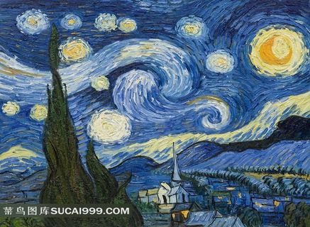 梵高-星空高清油画图片