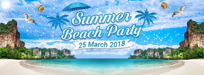 蓝海夏日派对宣传海报psd模版下载