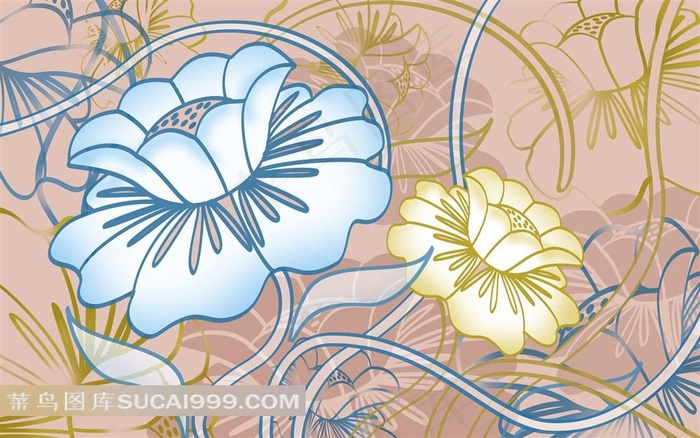 精美手绘鲜花高清图片