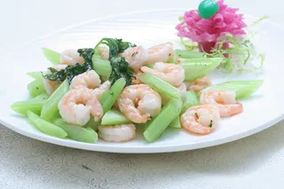 碧绿薄荷大虾仁