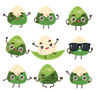 可爱粽子表情包png素材端午节 