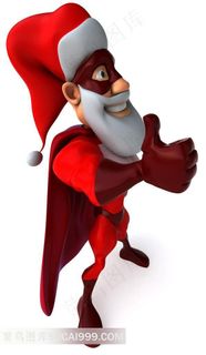 超人圣诞老人3D素材
