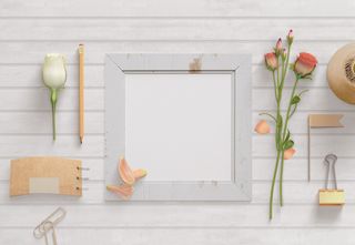 相框花木纹理vi背景俯视图