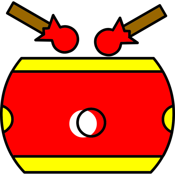 国庆节装饰大鼓元素