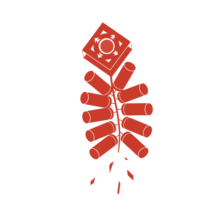 红色烟花爆竹免扣素材