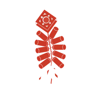 红色烟花爆竹免扣素材