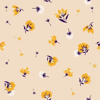 花卉唯美手绘花朵面料纹理手机壳布料面料印花服装矢量图案素材