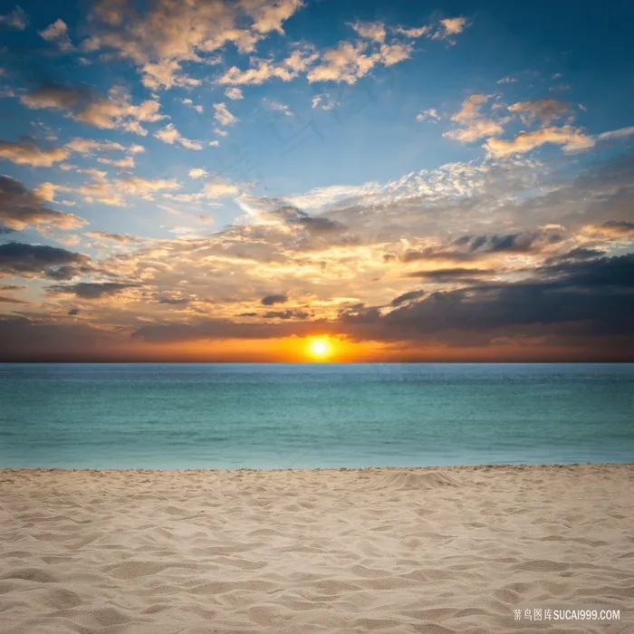 唯美海边日出夕阳壁纸