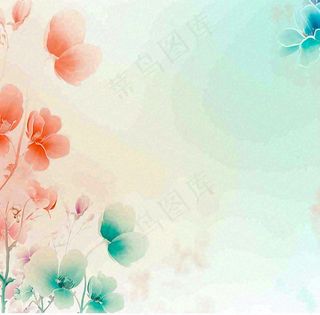 彩色简约鲜花花束郁金香渐变花朵