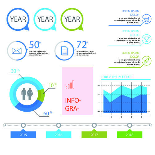 数据图形分析分类ppt会议图标统计图表商业eps矢量图素材模板