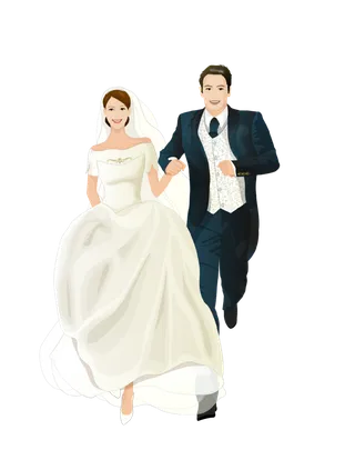 婚纱卡通人物婚礼白纱结婚婚纱摄影手绘