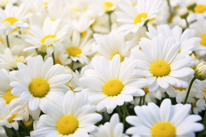 盛开的白色雏菊铺满了屏幕摄影图
