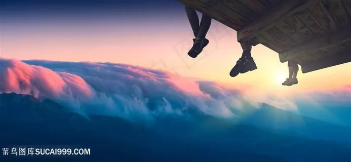 唯美自然景色与坐在木板的人物高清图 唯美自然景色与坐在木板的人物高清图