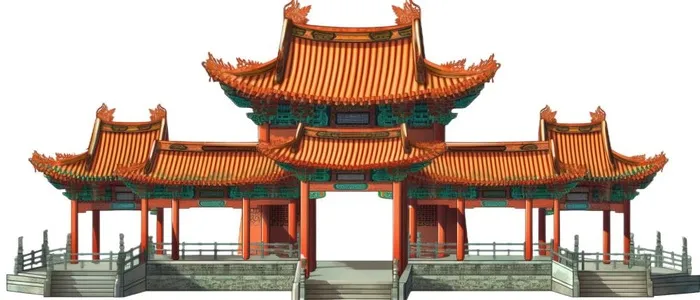 古建筑棕红色插画(1680x720)