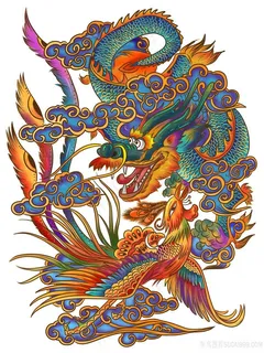 龙凤呈祥国画戏珠壁画高清喷绘打印素材年画青龙腾飞中国龙 龙凤呈祥国画戏珠壁画高清喷绘打印素材年画青龙腾飞中国龙