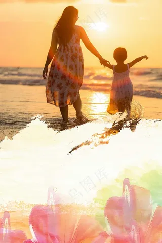 母亲节背景海报 