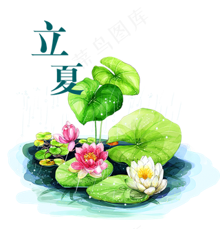 立夏节气免抠png 