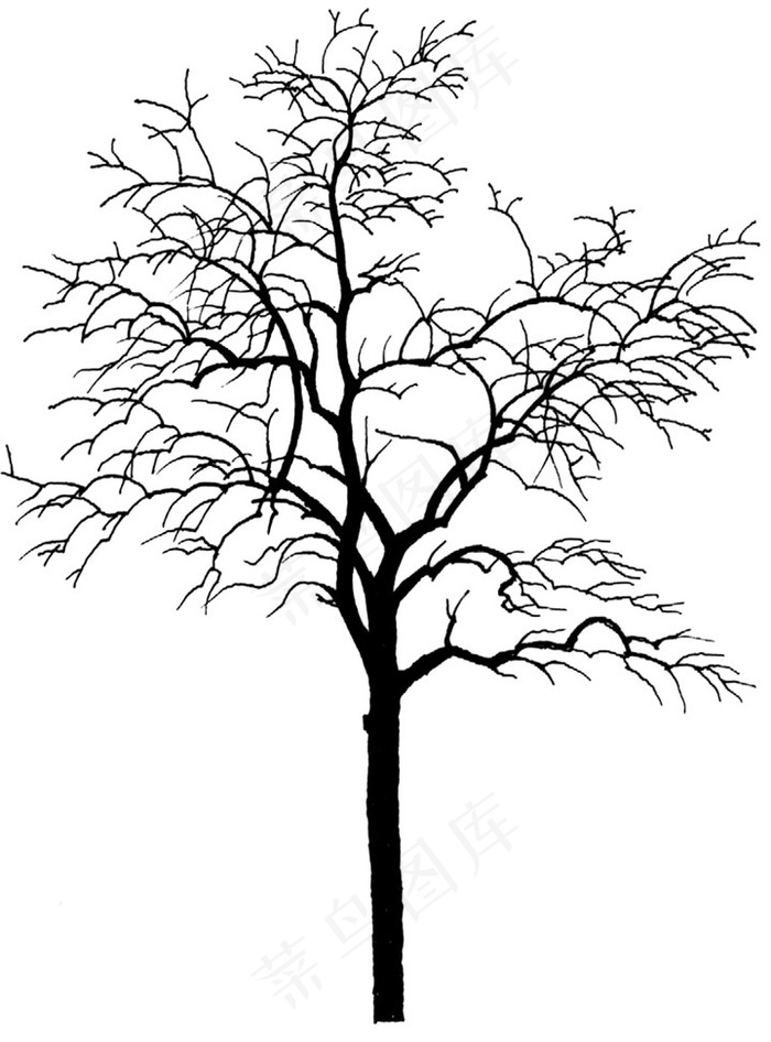 手绘树木矢量图片