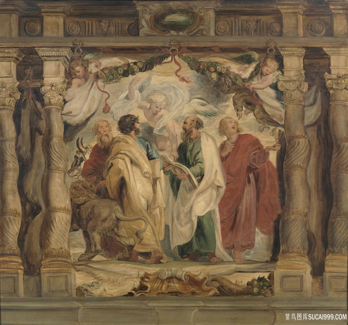 人物壁画装饰画