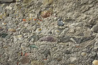 毛石土墙背景图片