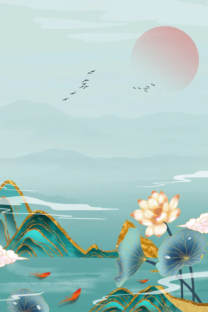 中式古典国潮来袭海报展板宣传背景图PSD设计PS模板素材(2362x3543)psd模版下载