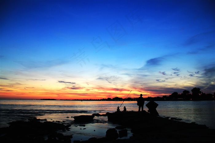 夕阳风景摄影素材