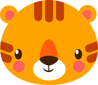 卡通动画动画小动物小老虎免扣PNG手绘插画图片素材 (78)