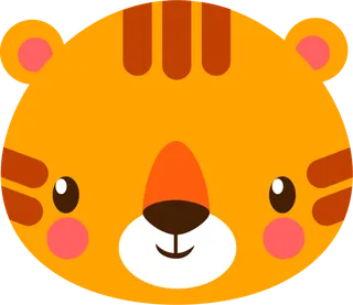 卡通动画动画小动物小老虎免扣PNG手绘插画图片素材 (78)